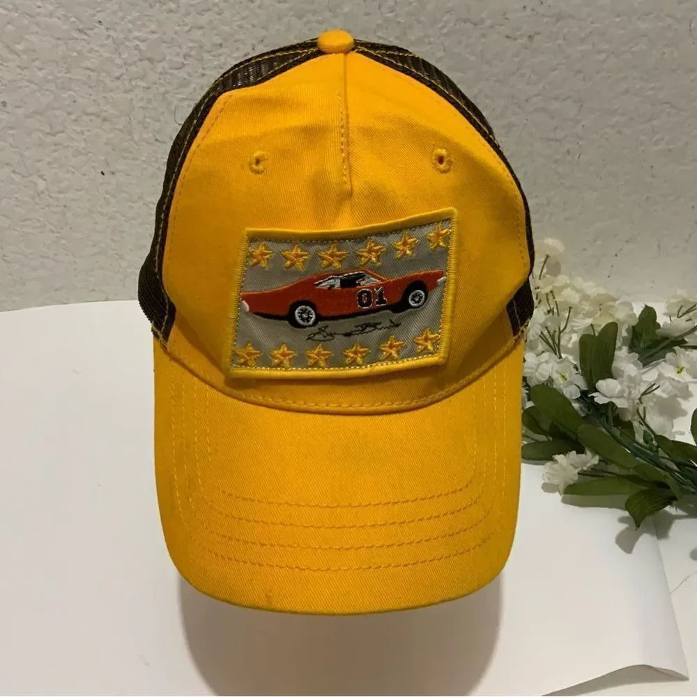 BC Ethic 01 Charger General Lee Yellow Brown Mesh Snapback Hat Cap Custom
